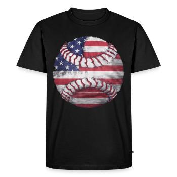 Baseball Hommes Femmes Enfants Joueur Lanceur Softball - T-shirt Premium bio Homme - noir - Devant - Nico (187cm)