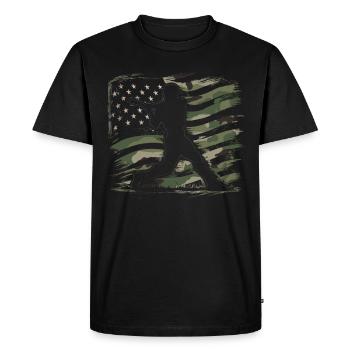 Baseball Hommes Femmes Enfants Joueur Lanceur Softball - T-shirt Premium bio Homme - noir - Devant - Nico (187cm)