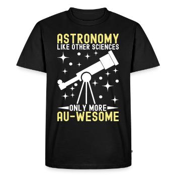 Atronome Astronomy - Men's Premium Organic T-Shirt - black - Front - Nico (187cm)