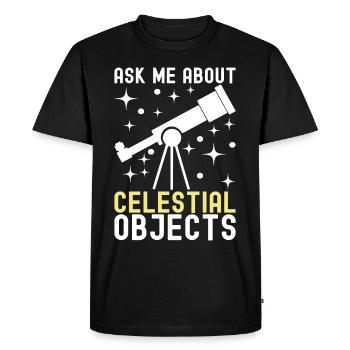 Atronome Astronomy - Men's Premium Organic T-Shirt - black - Front - Nico (187cm)