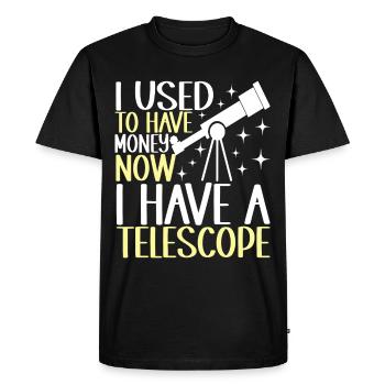 Astronomie astronome - T-shirt Premium bio Homme - noir - Devant - Nico (187cm)