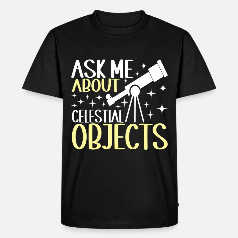 Astronom Astronomie - Männer Premium Bio T-Shirt - Schwarz