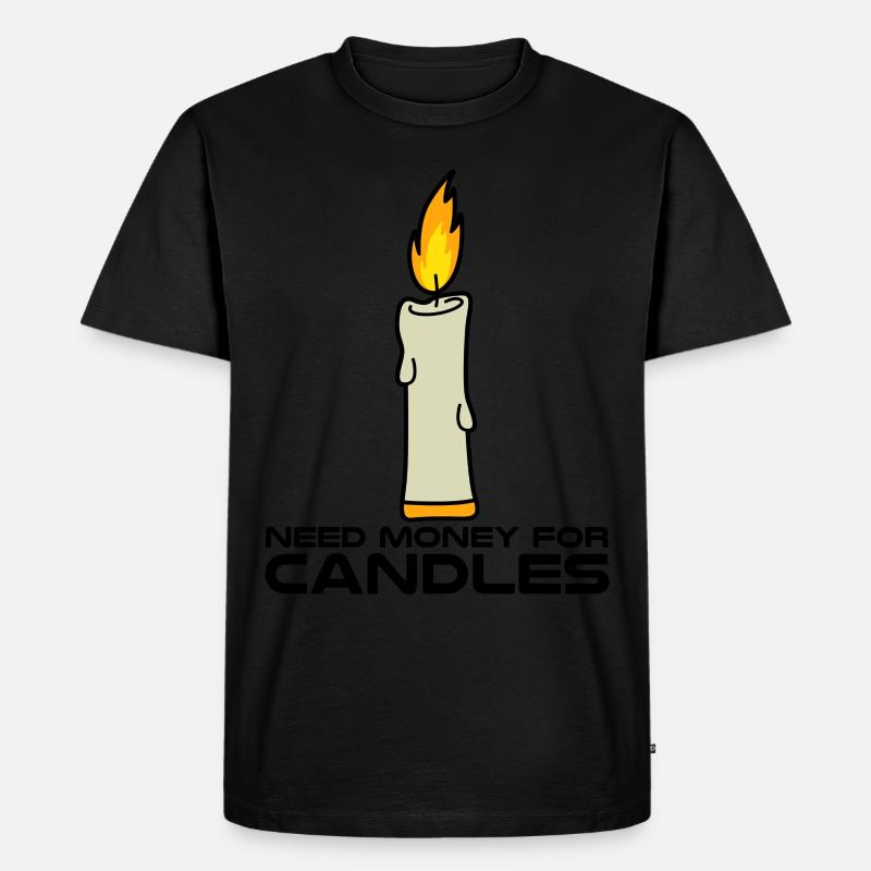 Candles Candle Candlemaking - Männer Premium Bio T-Shirt - Schwarz