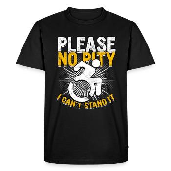 Personnes en fauteuil roulant, utilisateurs de fauteuils roulants - T-shirt Premium bio Homme - noir - Devant - Nico (187cm)