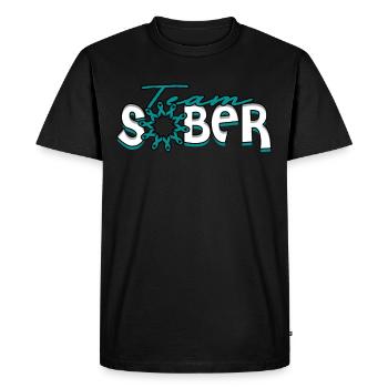 Detoxification Withdrawal Addicted Team Sober - Men's Premium Organic T-Shirt - black - Front - Nico (187cm)