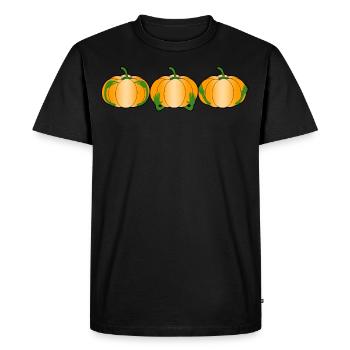 Pumpkin 3 Monkey Pumpkins - Men's Premium Organic T-Shirt - black - Front - Nico (187cm)