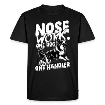 Flyball Border Collie Nose Work - Men's Premium Organic T-Shirt - black - Front - Nico (187cm)