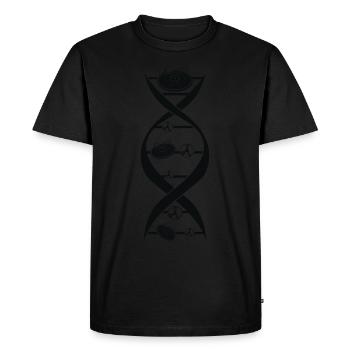 tourne-disque vinyle Disk Jockey Music - T-shirt Premium bio Homme - noir - Devant - Nico (187cm)