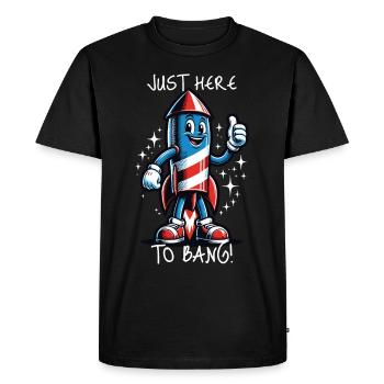 Ici pour sonner le 4 juillet Memorial Day Indépendance - T-shirt Premium bio Homme - noir - Devant - Nico (187cm)