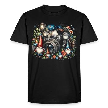 Fotograf Fotografie Fotografen Gartenzwerge - Männer Premium Bio T-Shirt - Schwarz - Vorne - Nico (187cm)