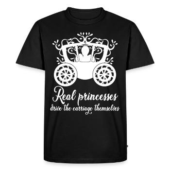 Calèche Cocher Chevaux Cochers - T-shirt Premium bio Homme - noir - Devant - Nico (187cm)