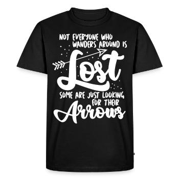 Arc arc recourbé Arc à poulies - T-shirt Premium bio Homme - noir - Devant - Nico (187cm)