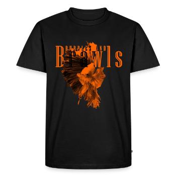 Bulles De Poisson Betta Et Bagarres - T-shirt Premium bio Homme - noir - Devant - Nico (187cm)