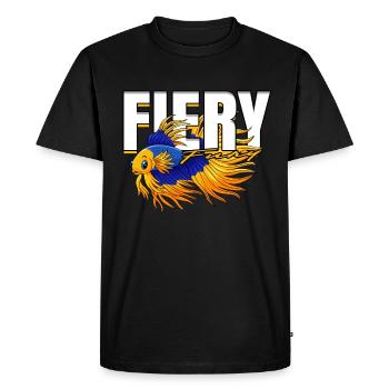 Betta Fish Siamese Betta Fiery Fury - Men's Premium Organic T-Shirt - black - Front - Nico (187cm)