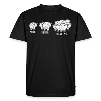 Sheep Shepherd - Men's Premium Organic T-Shirt - black - Front - Nico (187cm)