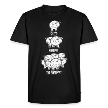 Shepherd Sheep - Men's Premium Organic T-Shirt - black - Front - Nico (187cm)