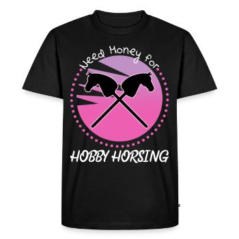 Hobby Cheval Hobby Équitation - T-shirt Premium bio Homme - noir - Devant - Nico (187cm)