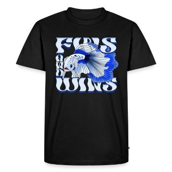 Betta Fish Combat Poisson Ailerons Et Victoires - T-shirt Premium bio Homme - noir - Devant - Nico (187cm)