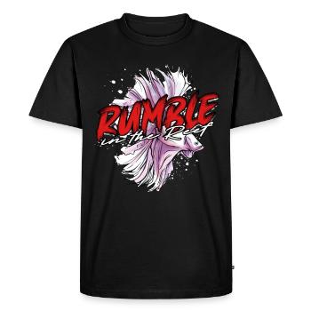 Betta Fish Rumble In The Reef - Men's Premium Organic T-Shirt - black - Front - Nico (187cm)