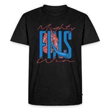 Betta Fish Mighty Fins Win - T-shirt Premium bio Homme - noir - Devant - Nico (187cm)