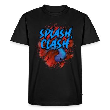 Betta Fish Siamese Betta Fish Splash Clash - Men's Premium Organic T-Shirt - black - Front - Nico (187cm)