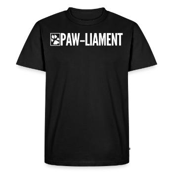 Chien Joke Berger Blanc Chiens Teckel - T-shirt Premium bio Homme - noir - Devant - Nico (187cm)