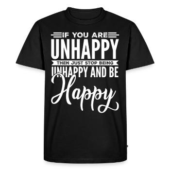Unhappy Sarcasm Misanthrope Sarcasm Goth - Men's Premium Organic T-Shirt - black - Front - Nico (187cm)