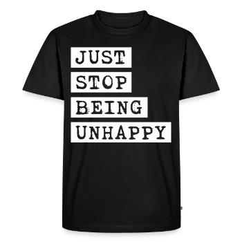 Misanthrope Sarcasm Unhappy Goth - Men's Premium Organic T-Shirt - black - Front - Nico (187cm)