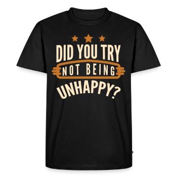 Misanthrope Goth Sarcasm Unhappy - Men's Premium Organic T-Shirt - black - Front - Nico (187cm)