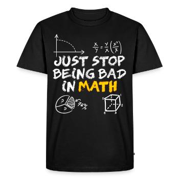 Maths Mathematics Physics Teacher Math - Men's Premium Organic T-Shirt - black - Front - Nico (187cm)