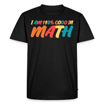 Math Teacher Maths Mathematics Physics - Men's Premium Organic T-Shirt - black - Front - Nico (187cm)