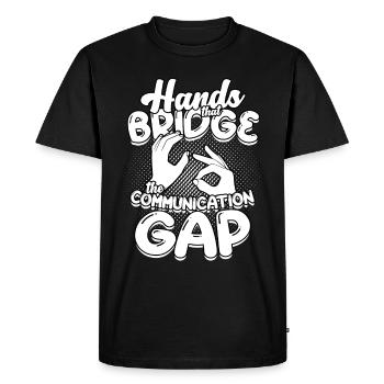 ASL Sign Language Interpreter - Men's Premium Organic T-Shirt - black - Front - Nico (187cm)