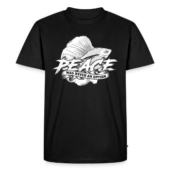Betta Fish La paix n’a jamais été une option - T-shirt Premium bio Homme - noir - Devant - Nico (187cm)