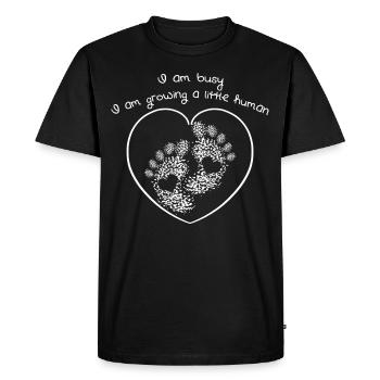 Enceinte Grossesse Maman Bébé - T-shirt Premium bio Homme - noir - Devant - Nico (187cm)