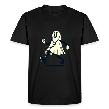 Infirmière drôle Infirmière gériatrique Fantôme d’Halloween - T-shirt Premium bio Homme - noir - Devant - Nico (187cm)