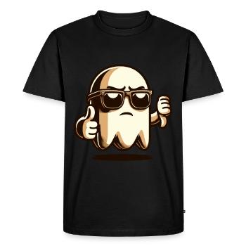 Cool Ghost Funny Halloween Party - Men's Premium Organic T-Shirt - black - Front - Nico (187cm)
