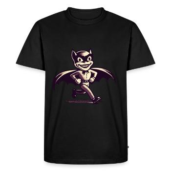 Funny Halloween Party Spooky Haunting - Men's Premium Organic T-Shirt - black - Front - Nico (187cm)