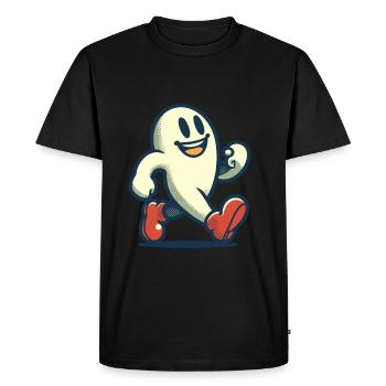 Drôle Vintage Ghost Style d’art rétro - T-shirt Premium bio Homme - noir - Devant - Nico (187cm)