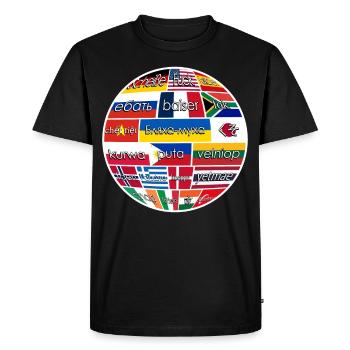Misanthrope Mots de malédiction - T-shirt Premium bio Homme - noir - Devant - Nico (187cm)