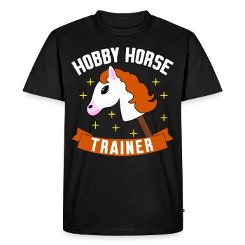 Hobby Horse Hobbyhorse Équitation - T-shirt Premium bio Homme - noir - Devant - Nico (187cm)
