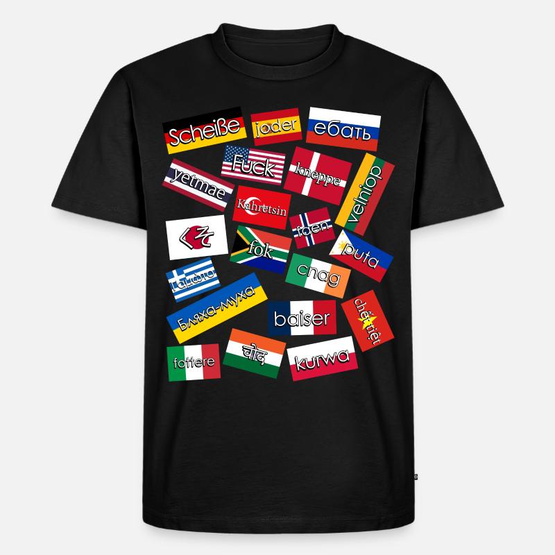 Grumpy Curse Words - Männer Premium Bio T-Shirt - Schwarz