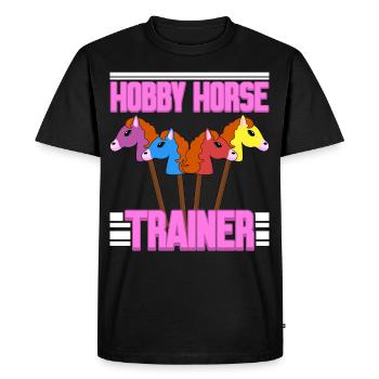 Hobby Cheval Hobby Équitation - T-shirt Premium bio Homme - noir - Devant - Nico (187cm)