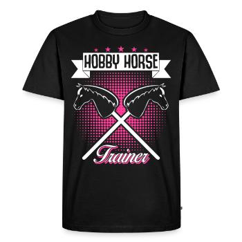 Équitation Hobby Cheval Hobby Horsing - T-shirt Premium bio Homme - noir - Devant - Nico (187cm)