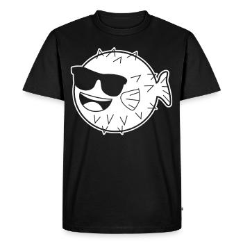 Puffer Fish Lunettes de soleil Pufferfish - T-shirt Premium bio Homme - noir - Devant - Nico (187cm)