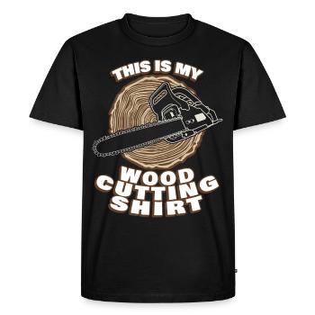 Fire Wood Chain Saw Chainsaws Chainsaw - Men's Premium Organic T-Shirt - black - Front - Nico (187cm)