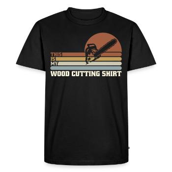 Tronçonneuse Tronçonneuses rétro Tronçonneuse - T-shirt Premium bio Homme - noir - Devant - Nico (187cm)