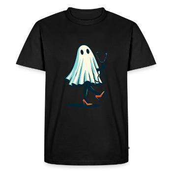 Infirmière drôle Infirmière gériatrique Fantôme - T-shirt Premium bio Homme - noir - Devant - Nico (187cm)