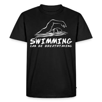 Piscine de nageur de triathlon - T-shirt Premium bio Homme - noir - Devant - Nico (187cm)