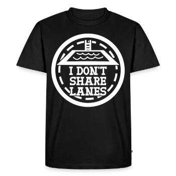 Nageur Couloir de natation Partage Triathlon - T-shirt Premium bio Homme - noir - Devant - Nico (187cm)