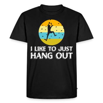 Boulder Climbing Retro Bouldering - Men's Premium Organic T-Shirt - black - Front - Nico (187cm)
